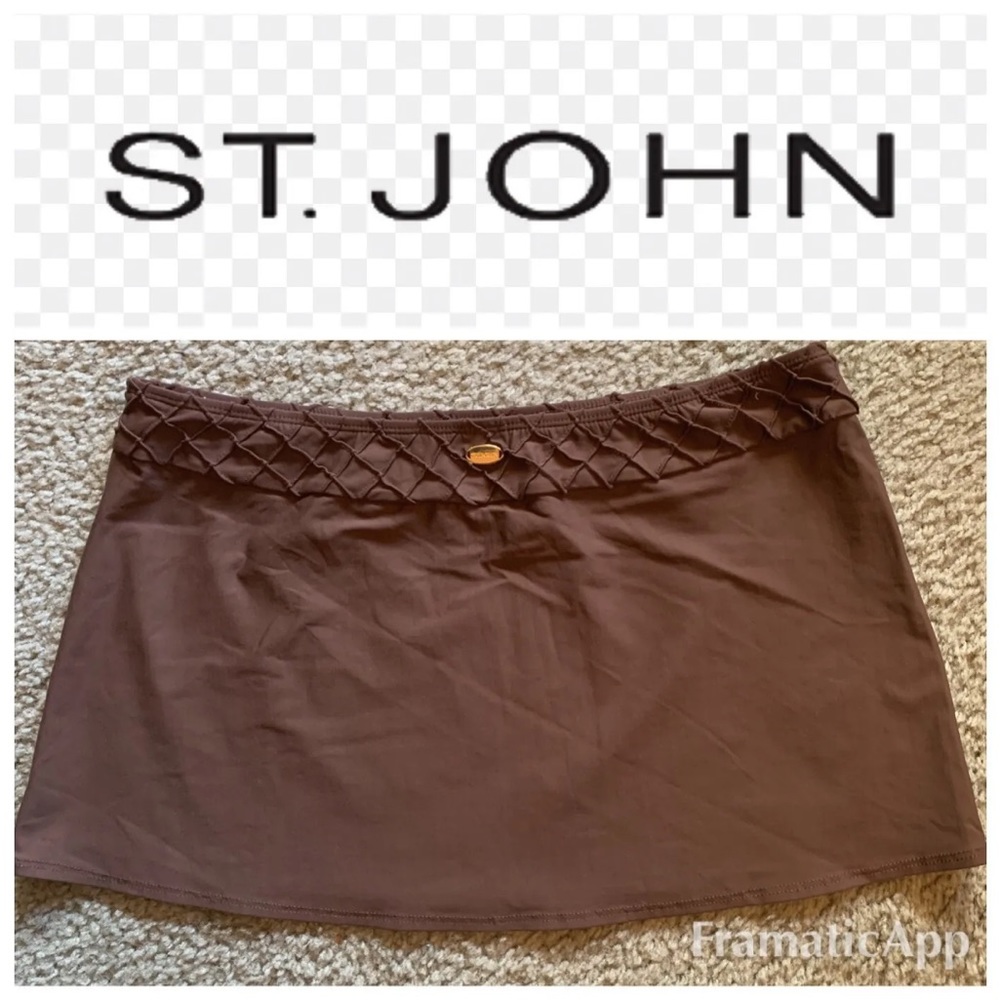 St. John Brown Swim Skirt